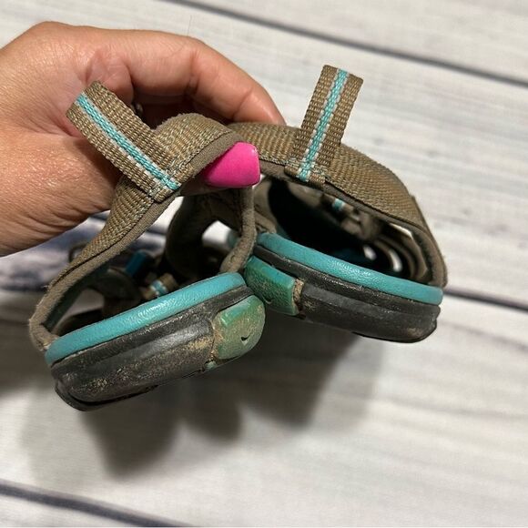 KEEN 'Clearwater CNX' Brown/Turquoise Waterproof Hiking Water Sandals Sz 6 - Picture 4 of 6